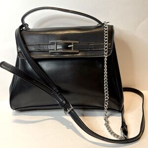 H by Halston Women's Black Crossbody Adjustable Strap Crossbody bag